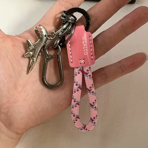 Dinosaur Car Keychain for Men Women Braided Rope Carabiner Keychain Bag Charm thumbnail 5