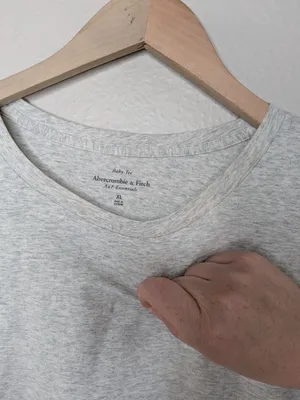 Abercrombie & Fitch Heather Gray Baby Tee A&F Essentials Womens XL thumbnail 5