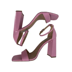 Steve Madden Tiaa Pink Leather Block Heel Square Toe Ankle Strap Sandals Sz‎ 10M thumbnail 7
