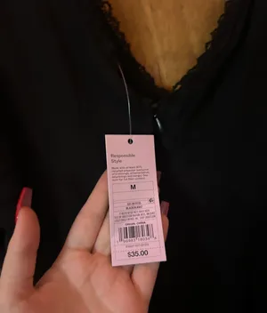 Wild Fable lace detail black Midi dress thumbnail 3