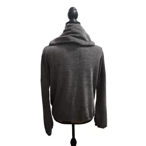 LUMIÈRE Sweater Womens Size S Grey Cowl‎ Neck Knit Pullover Cozy Minimalist thumbnail 3