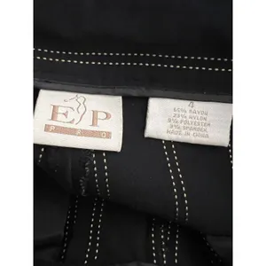 EP Pro Golf Pants Womens 4 Black Tan Pin Stripe Straight Leg High Rise Stretch thumbnail 7