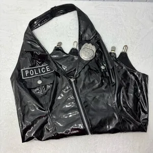 Spirit Shiny Black Police Bodysuit Size‎ M thumbnail 3