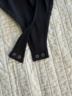 Abercrombie & Fitch Black Ruched Bodysuit thumbnail 4