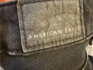 American Eagle Outfitters Black Distressed Mom Jeans thumbnail 4