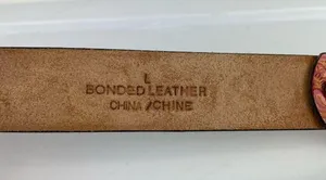 Western Embellished Star Bling Tooled Bonded Leather Belt Sz Large thumbnail 7