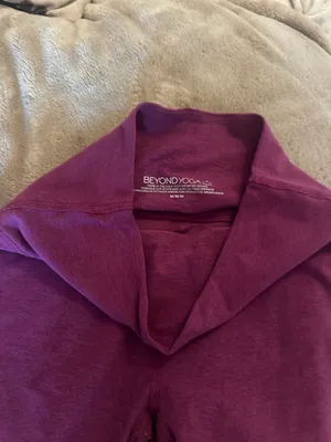 Beyond yoga space dye maroon plum high waisted leggings thumbnail 3