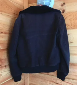 Vintage Made In France Blue Faux Fur Collar Jacket thumbnail 4