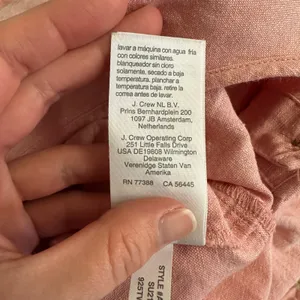 Madewell‎ Linen Blend Button Front Jumpsuit Pink Short Sleeve Pockets Women’s XL thumbnail 9