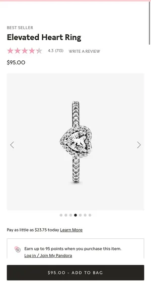 Pandora Elevated Heart Ring thumbnail 9
