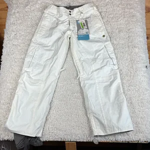 Burton Women's Dryride Stow Cargo Snow Pant XS White Rock Salt New With Tags thumbnail 1