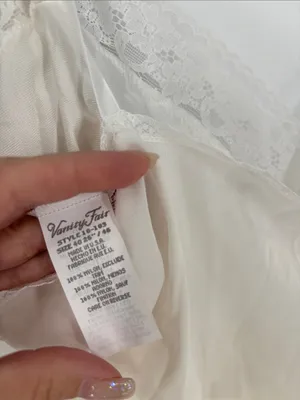 Vintage vanity fair deadstock ivory slip nightgown new 40 26 thumbnail 3