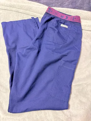 MedCouture Scrubs Set Royal Blue thumbnail 2