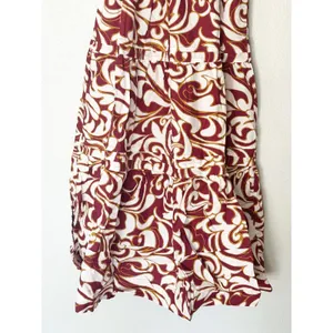 Anthropologie Somerset Maxi‎ Dress XS Burgundy Cream Printed Smocked Tiered NEW thumbnail 6