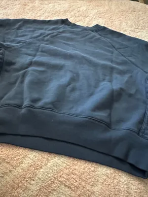 Skims cropped Navy Crewneck Sweatshirt thumbnail 1