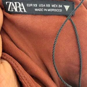 Zara Rust Brown Sleeveless Maxi Dress with Detachable Sleeves thumbnail 4