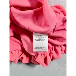 Lucy Paris Pink Ruched Bubble Hem Mini Dress Halter Detachable Flower XL thumbnail 6