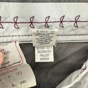 Vintage Y2K 2007 Classic Rise Old Navy Wide Leg Grey‎ Chino Pant Drawsting Hem thumbnail 7