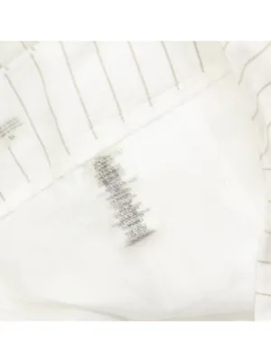 NEW Calvin Klein Pinstriped Pleated Linen Blend Lined Pants White / Khaki 16 thumbnail 4