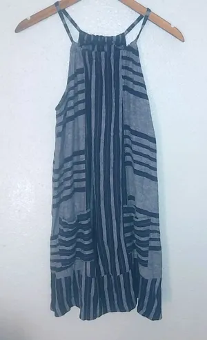 Old Navy S Baja Serape Summer Cotton Pocketed Halter Mini Dress thumbnail 1