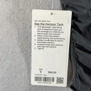615‎ | NWT Lululemon See the Horizon Tank Black Ruched Mock Neck Size Small thumbnail 5