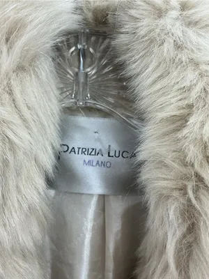 Patrizia Luca Cream Faux Fur Shawl-Collar Belted Jacket 883 thumbnail 3