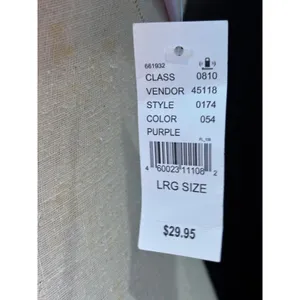 PacSun Purple Smocked‎ Front Tie Bikini Top Lavender Textured Swim Large NEW thumbnail 5