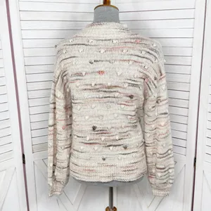 Loft Space Dyed Knobby Bobble Mock Neck‎ Sweater Cream Beige XSmall XS thumbnail 5