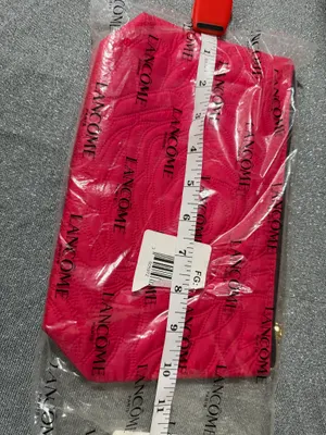 Lancôme hot pink quilted cosmetics pouch NWT thumbnail 4