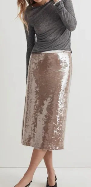 Madewell sequined maxi skirt thumbnail 1