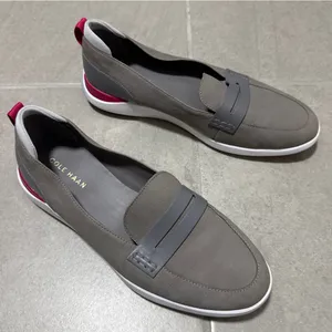 COLE HAAN Women's Gray Lady Essex Almond Toe Slip On Loafers Sz 9.5 thumbnail 4