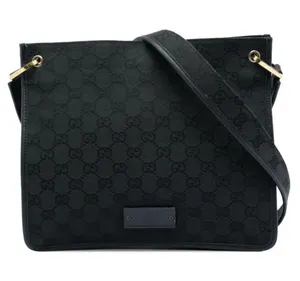 Gucci Black GG Canvas Crossbody Bag thumbnail 1