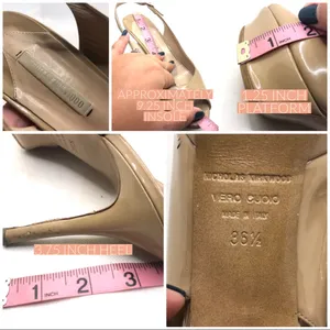 Nicholas Kirkwood Beige Patent Leather Slingback Platform Stiletto Heels (36.5) thumbnail 11