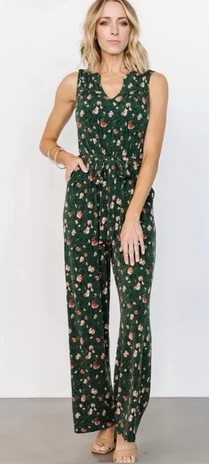 Baltic Born Grove Tank Jumpsuit Green Floral thumbnail 1