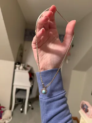 Sliver necklace with turquoise pendant from Craig Husar Designs thumbnail 2