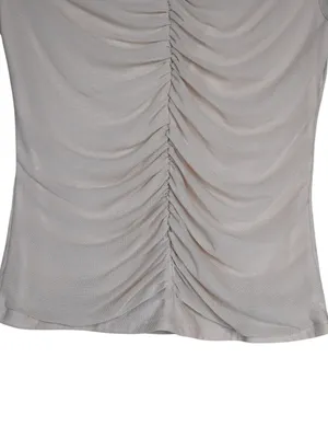 21 SAINTS Women's S Funnel Neck Ruched Lined Long Sleeve Top thumbnail 5