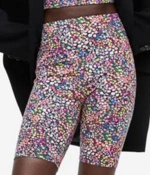 H&M Ditsy Floral Multicolored Bike Shorts Women’s Summer Spring thumbnail 1