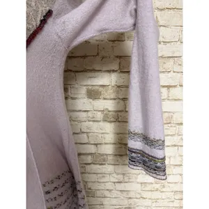 FREE PEOPLE M purple Babydoll Dress Cashmere‎ Blend Sweater Y2k thumbnail 3