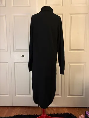 Black Gap Turtleneck Sweater Dress L Tall thumbnail 2