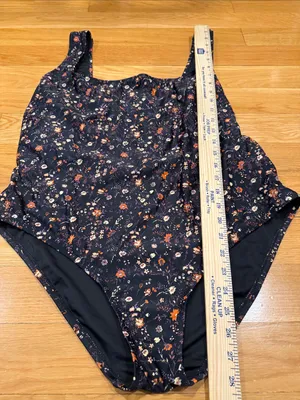 Madewell women’s floral square neck tank one piece swimsuit size 3X . thumbnail 3