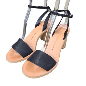 Dolce Vita Heeled Sandals Black Leather Round Heel‎ Women's size 6 thumbnail 3