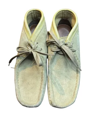 Clarks Originals Wallabee Boots Womens 5 Beige Suede Leather Crepe Ankle Chukka thumbnail 1