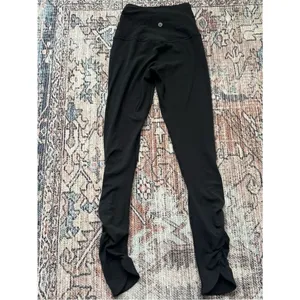Lululemon Align High-Rise Ruched Waist Pant 25" Black Leggings Size 2 thumbnail 13