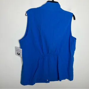 Collections etc. blue snap front vest 100% cotton‎ new with tags thumbnail 4