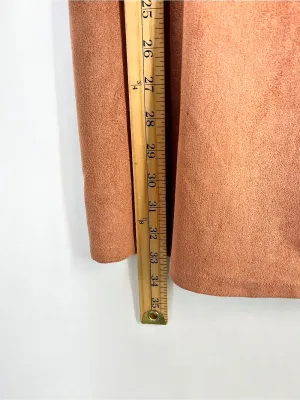 FIKA the BRAND Faux Suede Ruffle Mini Dress Brown Size L thumbnail 11