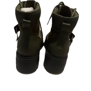 REDTOP Combat Boots Chunky Lug Sole Ankle Boots Lace Up Buckle Womens Sz 7.5 thumbnail 4