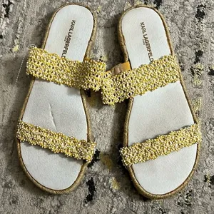 Karl Lagerfeld beaded stretch straps size 9 thumbnail 1