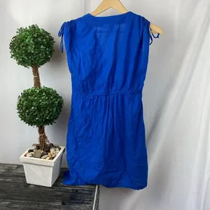 Ralph Lauren Blue Short Sleeve Empire Waist Mini Dress S thumbnail 5
