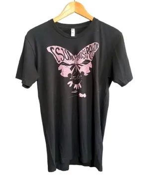 AMERICAN APPAREL Black T-Shirt with CSUN Illustration Pink Graphic thumbnail 1