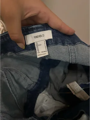 Forever 21 Denim Jumpsuit Strapless thumbnail 5